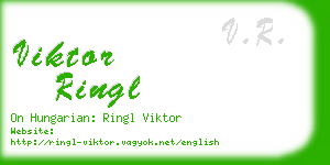 viktor ringl business card